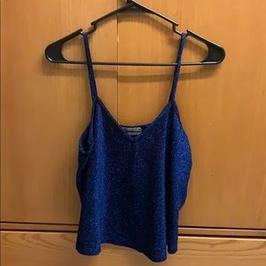 Blue sparkle tank top